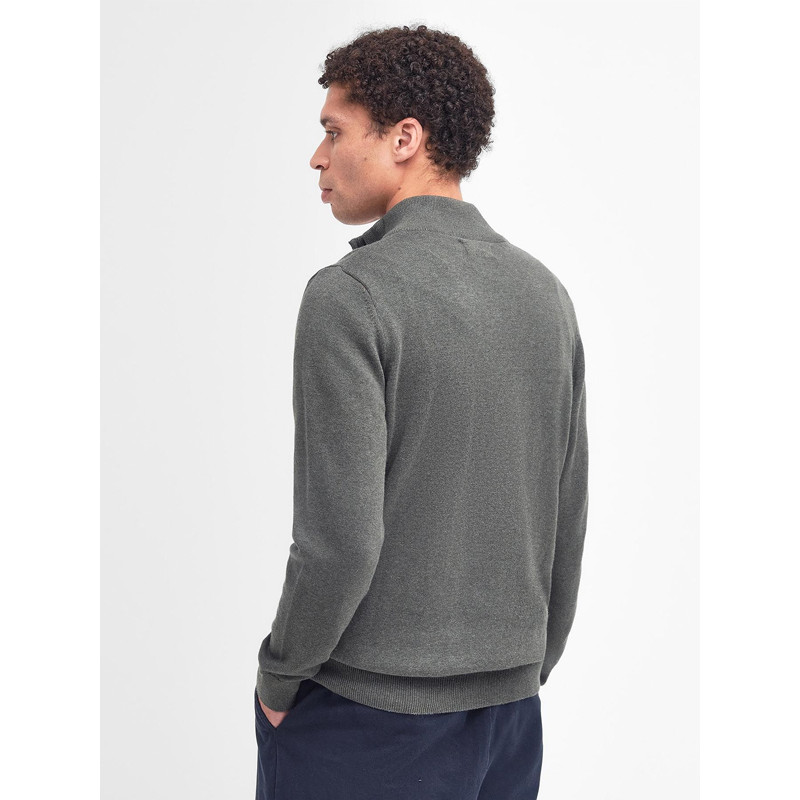Pull col zippé Pima Barbour