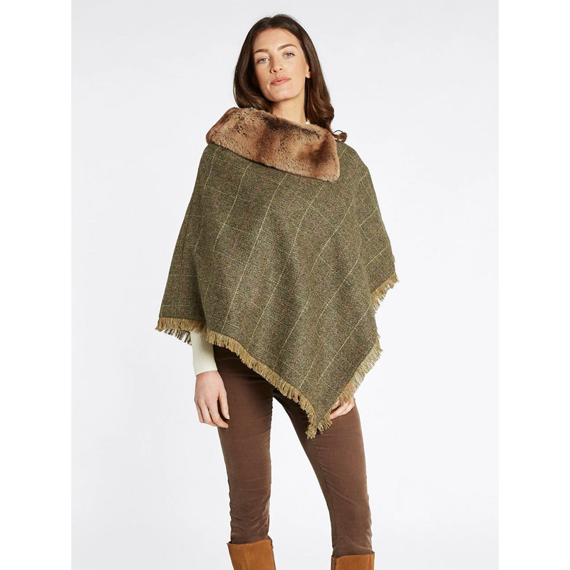 Poncho en tweed Silverfir Dubarry