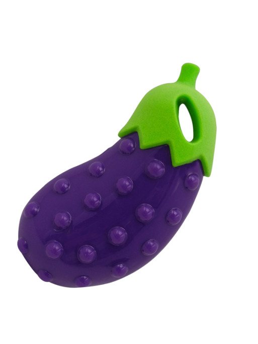 Jouet chien aubergine flottante popcorn 14 cm Vadigran