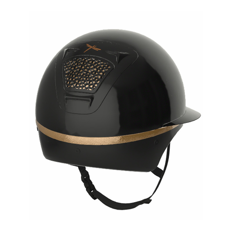 Casque Voronoï sans protection temporale black glossy visière longue Freejump (vendu sans la mousse)