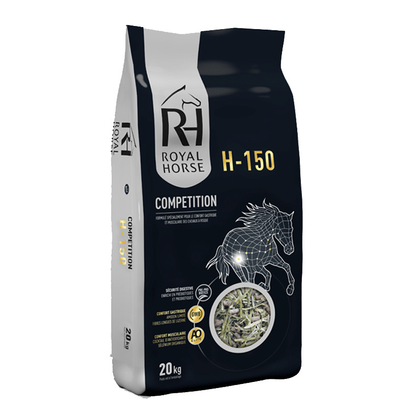 Aliments fibres longues et granulés H-150 20 kg Royal Horse