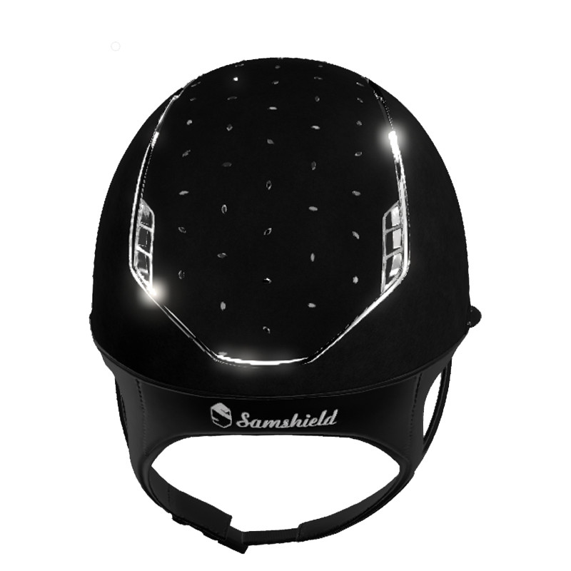 Casque Miss Shield 2.0 Alcantara top et bande Comet Light Samshield (vendu sans la mousse)