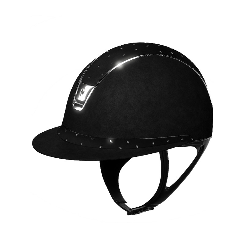 Casque Miss Shield 2.0 Alcantara top et bande Comet Light Samshield (vendu sans la mousse)