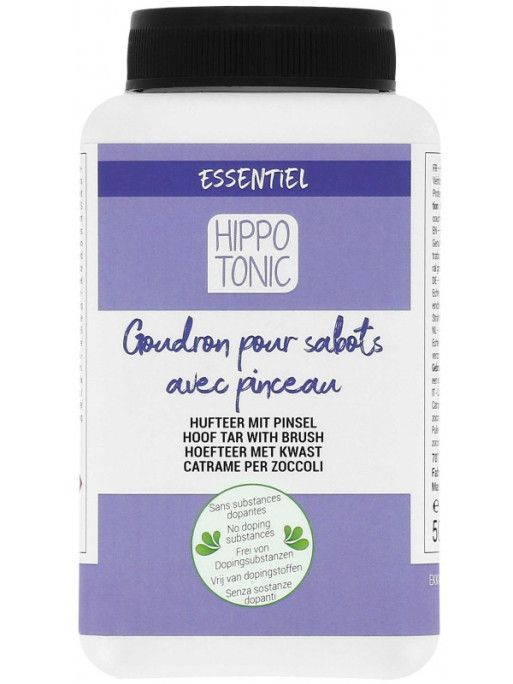 Goudron pour sabots avec pinceau 500g Hippo-Tonic Goudron pour sabots avec pinceau 500g Hippo-Tonic