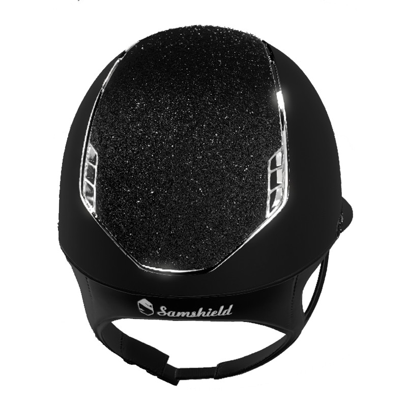 Casque Miss Shield Shadowmatt 2.0 Crystal Fabric Liseré Chrome 