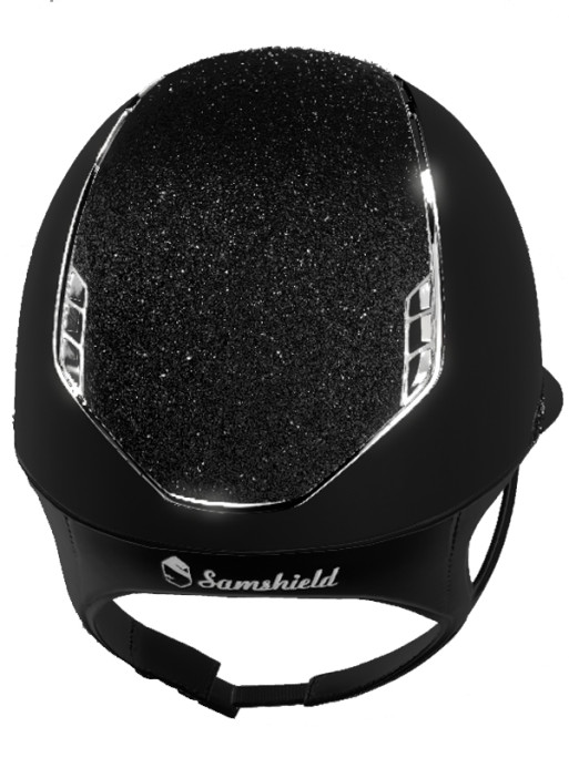 Casque Miss Shield Shadowmatt 2.0 Crystal Fabric Liseré Chrome 