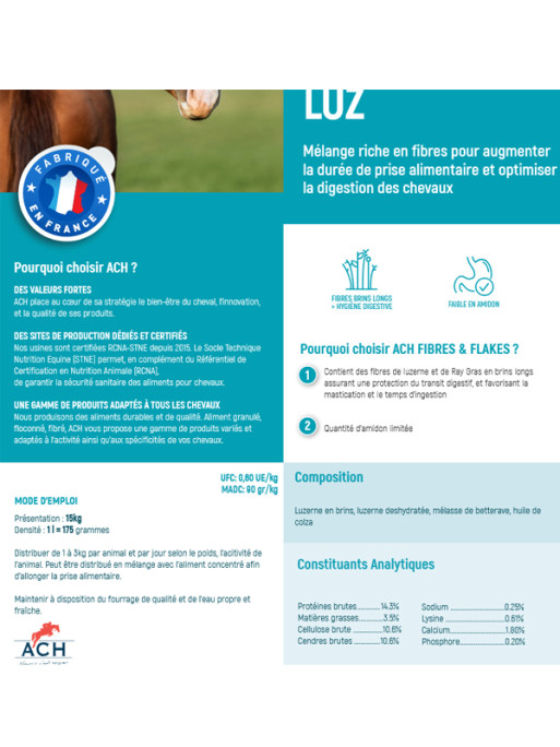 Luzerne brins longs Luz 15kg ACH