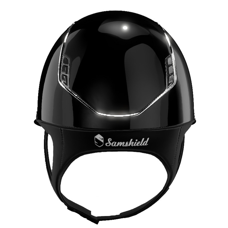 Casque Miss Shield Shadowmatt 2.0 Crystal Fabric Silver Swarovski Samshield
