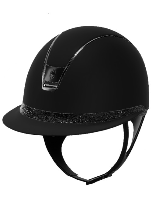 Casque Miss Shield Shadowmatt 2.0 Crystal Fabric Black Swarovski Samshield (vendu sans la mousse)