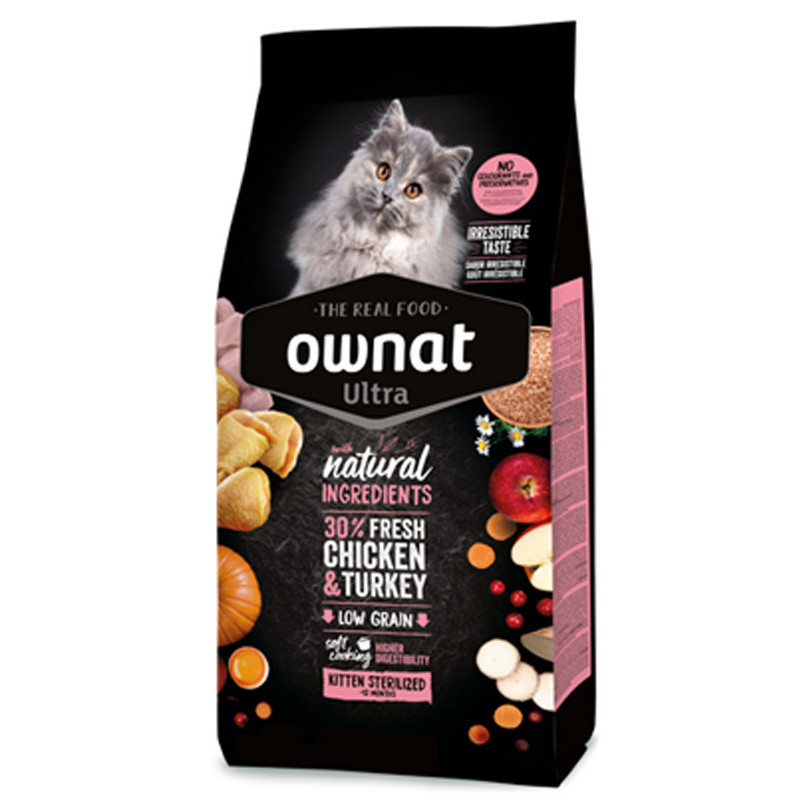 Croquettes Ultra Kitten Sterilized Chats 3kg Ownat