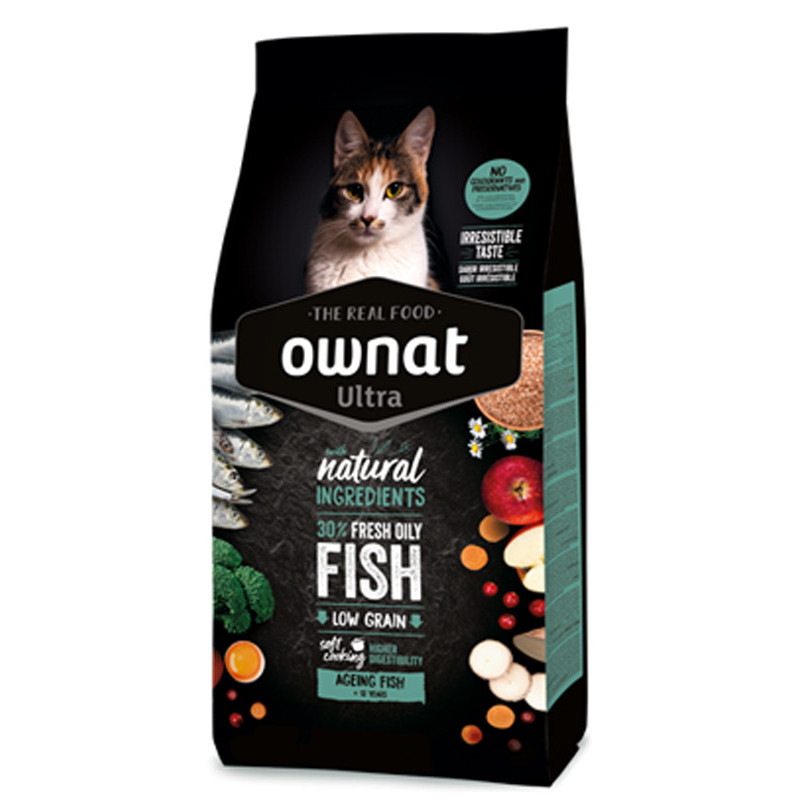 Croquettes Ultra Ageing Fish Chat 3kg Ownat
