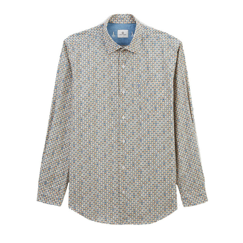 Chemise manches longues losange et pieuvre Serge Blanco