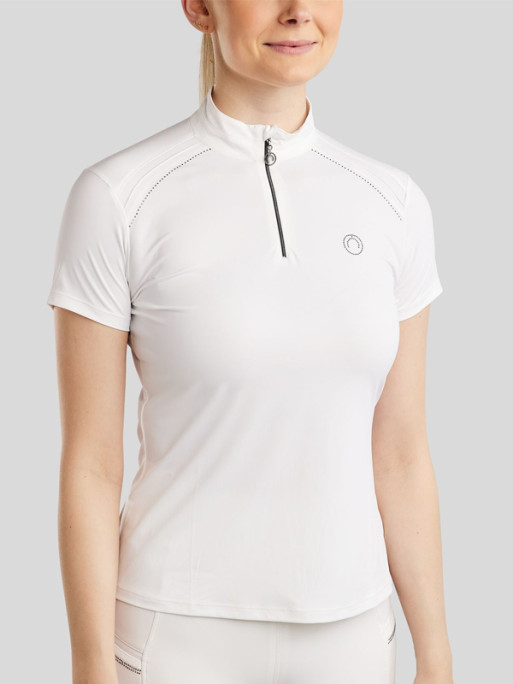 Polo de concours manches courtes MoPearl Pintucks Montar