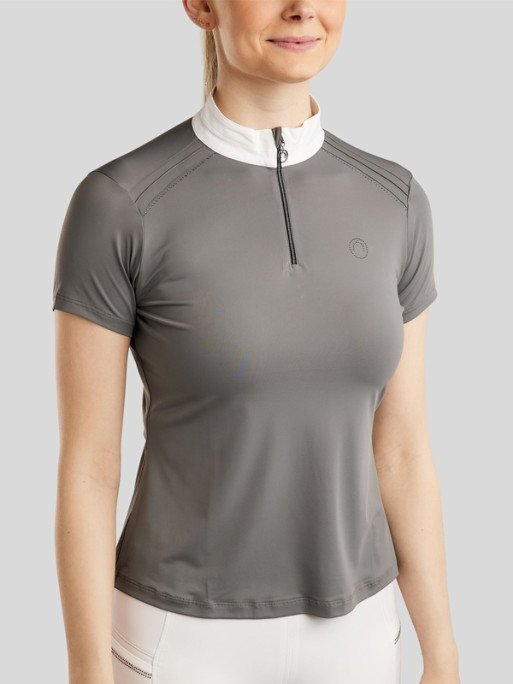 Polo de concours manches courtes MoPearl Pintucks Montar