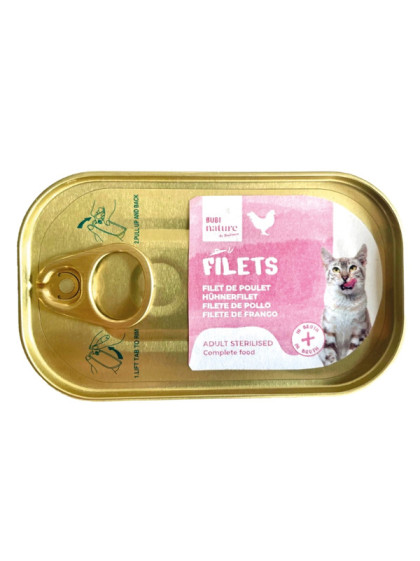 Filets adulte complet gelée thon/bar chat 85g Bubi Nature
