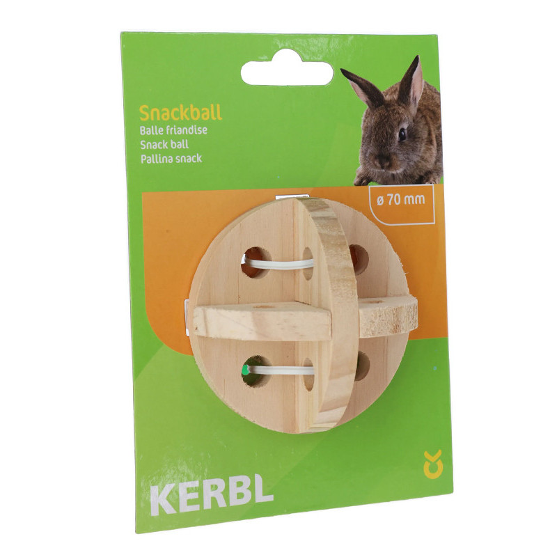 Balle en bois snack pour rongeurs Kerbl