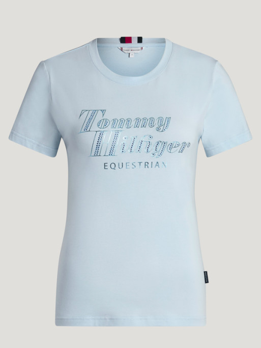 T-shirt Malibu Rhinestone SS26 Tommy Hilfiger Equestrian