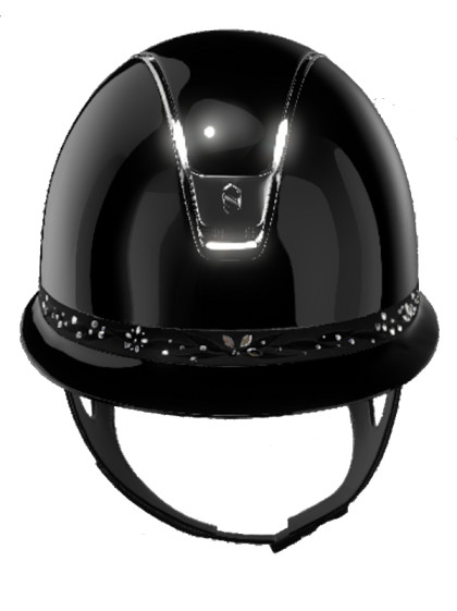 Casque Miss Shield Shadowglossy Flower Swarovski 2.0 Samshield  (Mousse obligatoire vendue séparément)