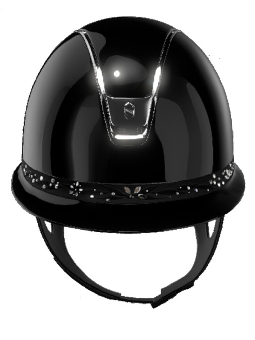 Casque Miss Shield Shadowglossy Flower Swarovski 2.0 Samshield  (Mousse obligatoire vendue séparément)