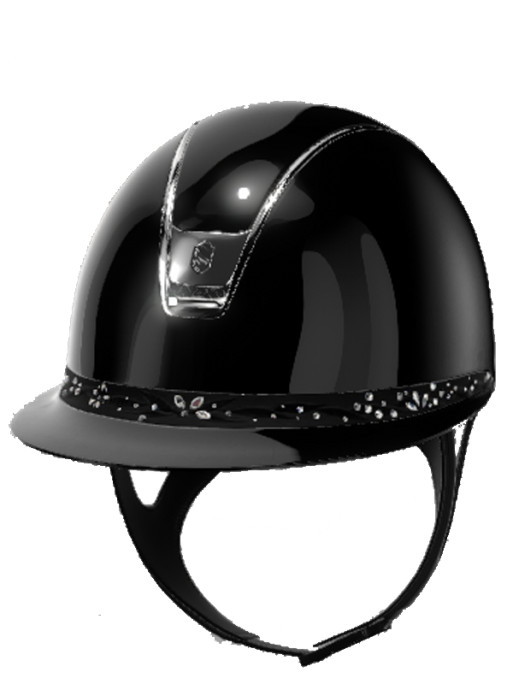 Casque Miss Shield Shadowglossy Flower Swarovski 2.0 Samshield  (Mousse obligatoire vendue séparément)