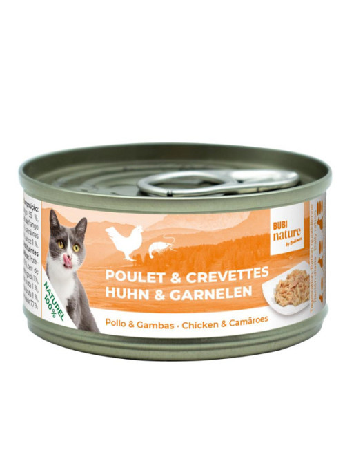 Pâtée Bubi Nature poulet/crevette 70g Bubimex