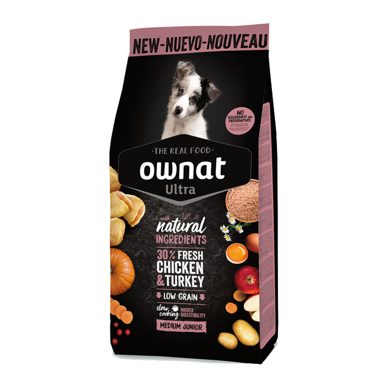 Croquettes Ultra Medium Junior 12kg Ownat