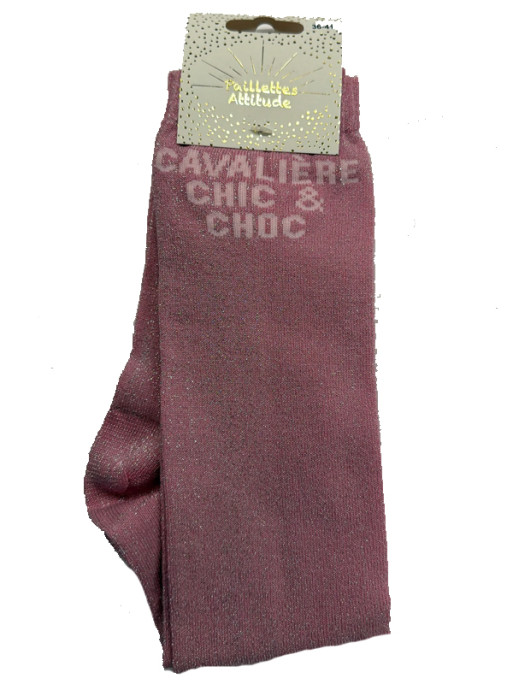 Chaussettes d'équitation pailletées ''Cavallière chic&choc'' Paillettes Attitude