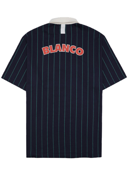 Polo manches courtes Jersey rayé Serge Blanco