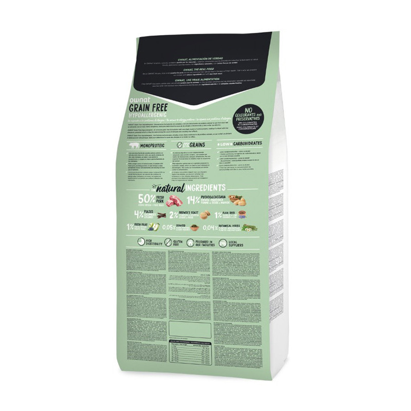Croquettes Grain Free Hypoallergenic Pork 12kg Ownat
