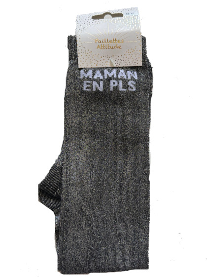 Chaussettes d'équitation pailletées ''Maman en PLS'' Paillettes Attitude