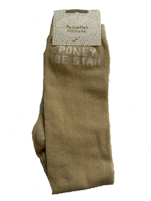 Chaussettes d'équitation pailletées ''Poney de star'' Paillettes Attitude