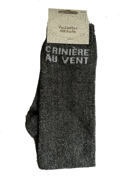 Chaussettes d'équitation pailletées ''Crinière au vent'' Paillettes Attitude