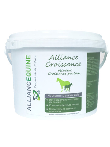 Complément alimentaire minéral jeune cheval Alliance Croissance 20kg Alliance Equine