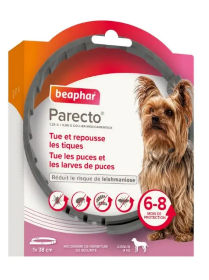 Collier médicamenteux 1.25g + 056g chien Beaphar