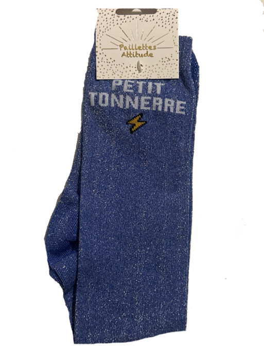 Chaussettes d'équitation enfant pailletées ''Petit Tonnerre'' Paillettes Attitude