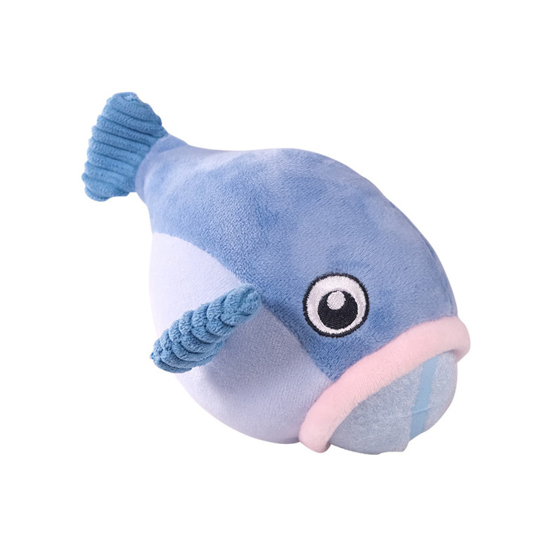 Jouet avec balle Baleine Fetcher 20cm Vadigran