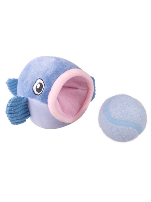 Jouet avec balle Baleine Fetcher 20cm Vadigran