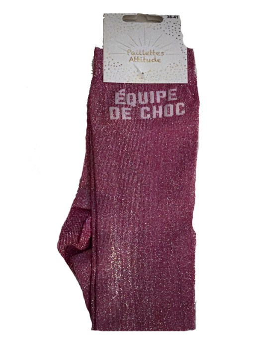 Chaussettes d'équitation pailletées ''Equipe de choc'' Paillettes Attitude