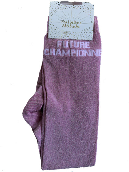 Chaussettes d'équitation pailletées ''Futur Championne'' Paillettes Attitude