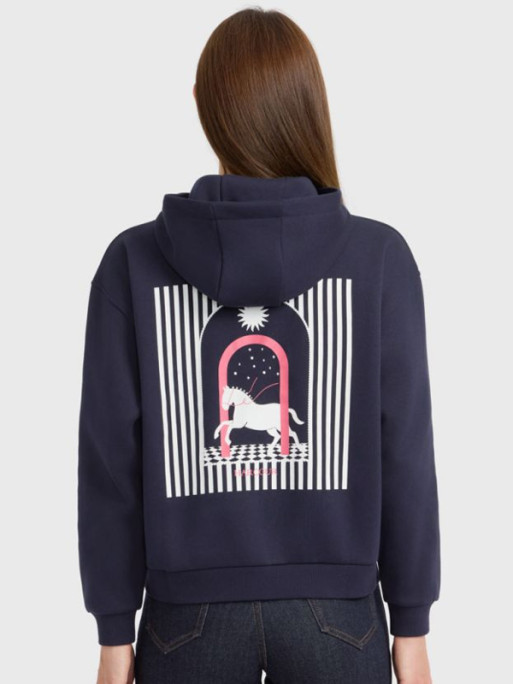 Sweat à capuche Coeur Octorbre Rose Harcour