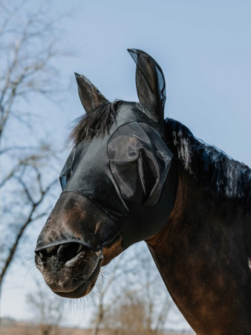 Masque anti-mouches anti-UV Lycra+Nez Equi-Thème