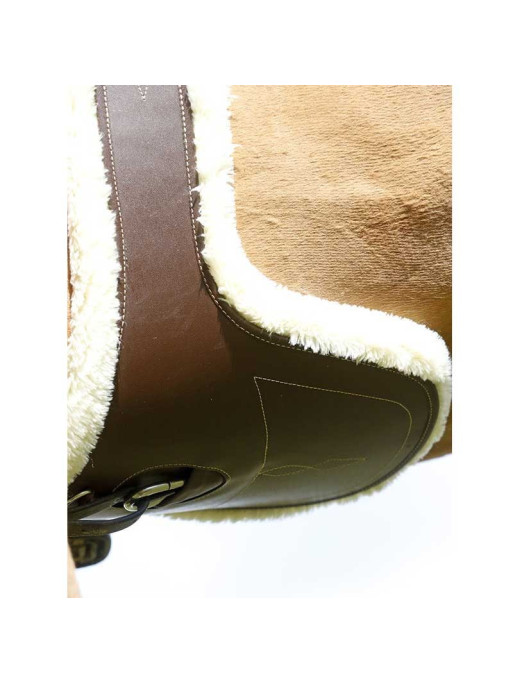 Sangle bavette en cuir et mouton Kentucky Sangle bavette en cuir et mouton Kentucky