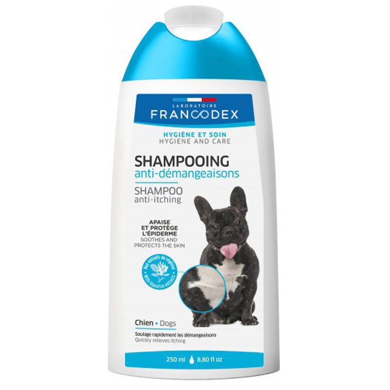 Shampoing anti-démangeaisons pour chiens 250ml Francodex