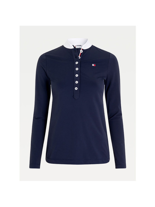 Polo de concours à manches longues Femme Tommy Hilfiger Equestrian Polo de concours à manches longues Femme Tommy Hilfiger Equestrian