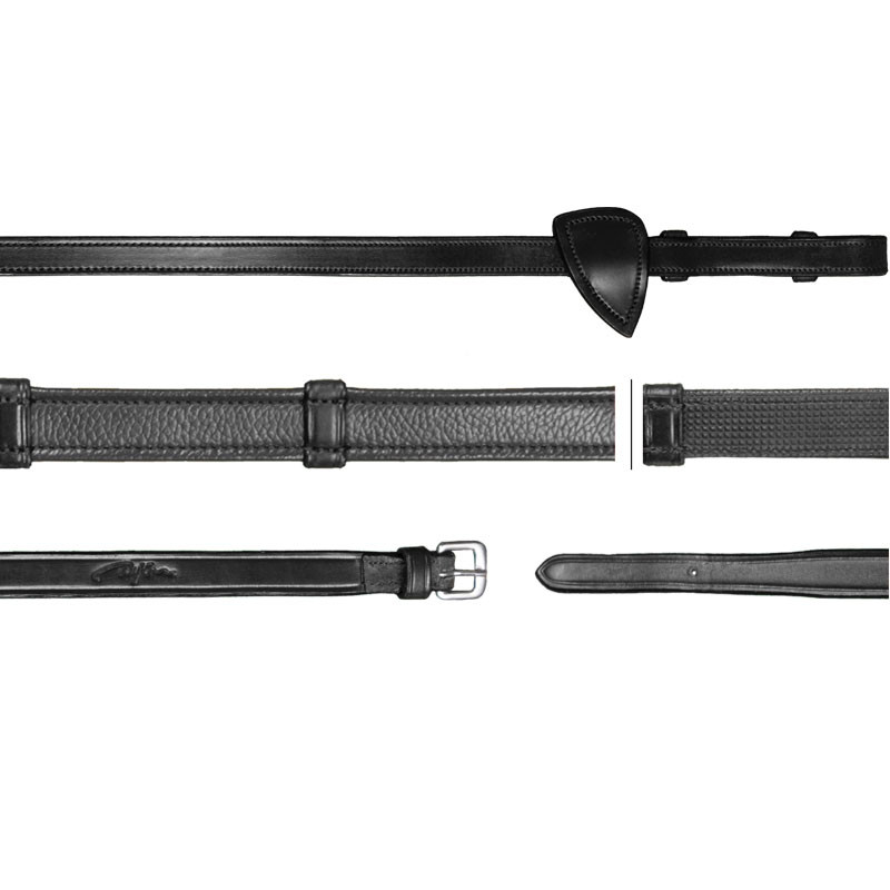Rênes Hunter grip 5/8 avec 7 arrêtoirs "New English Collection" Dy'on