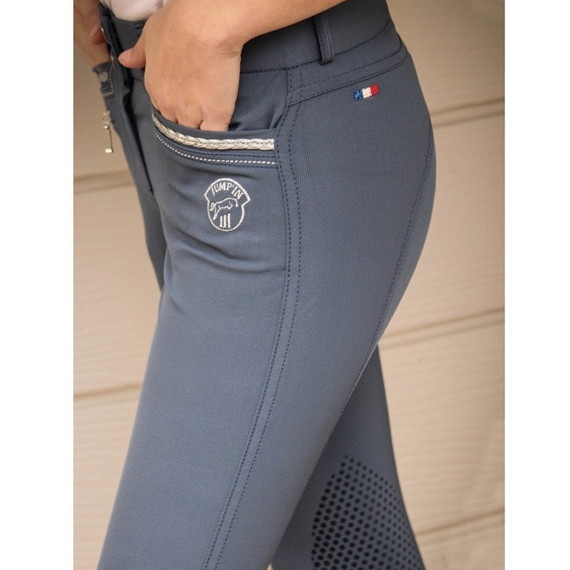 Pantalon d'équitation Junior Fille Marie Jump'In Bleu officier 1