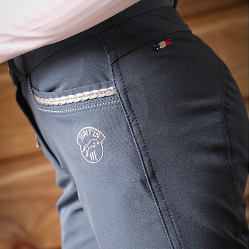 Pantalon d'équitation Junior Fille Marie Jump'In Bleu officier 2