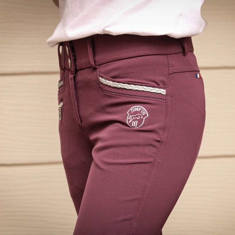Pantalon d'équitation Junior Fille Marie Jump'In Prune 2