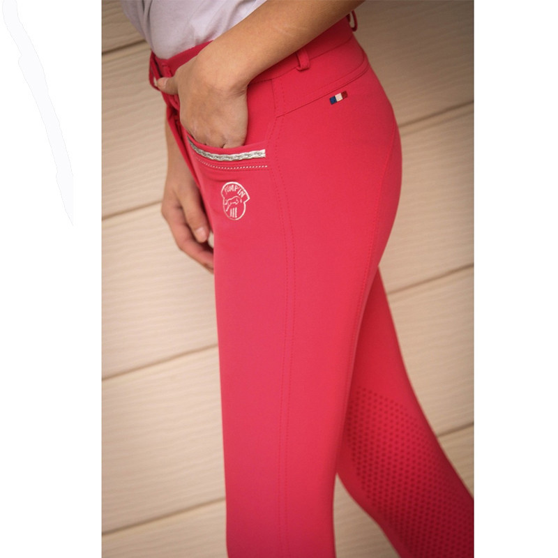 Pantalon d'équitation Junior Fille Marie Jump'In Rouge 1
