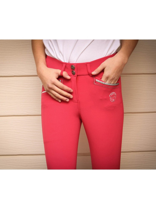 Pantalon d'équitation Junior Fille Marie Jump'In Rouge 2 Pantalon d'équitation Junior Fille Marie Jump'In Rouge 2